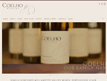 Tablet Screenshot of coelhowinery.com